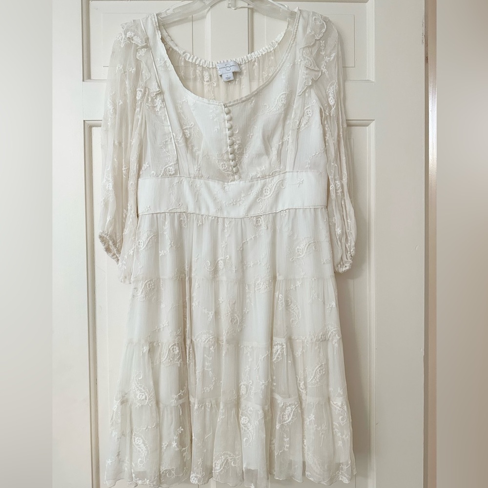 Jessica Simpson Ivory Lace Dress Size Large NWOT